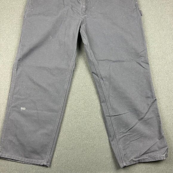 Carhartt Pants Mens 42x30 B11 PTB Washed Duck Work Dungaree Single Knee Blue NWT - Picture 2 of 10